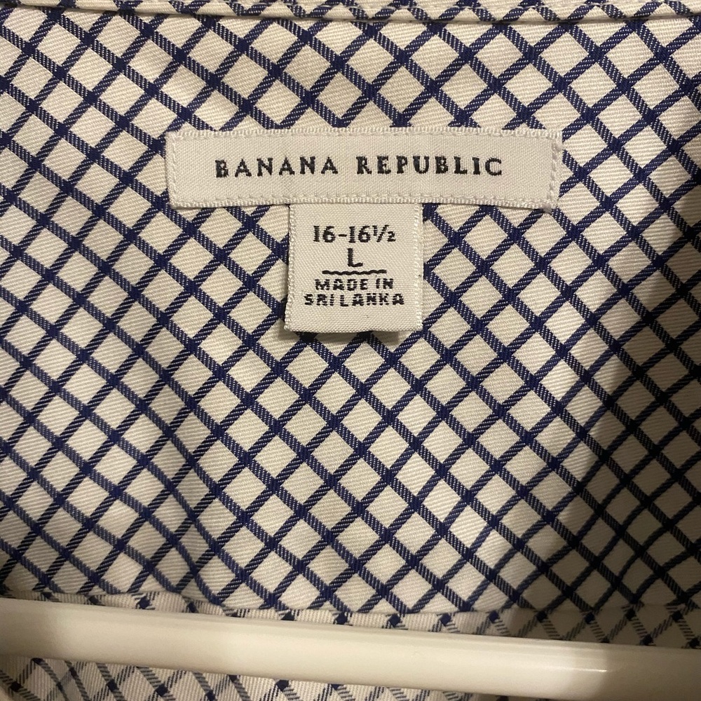 SHIRT BANANA REPUBLIC DRESS SHIRT SIZE L 16-16 1/2 👕 - Picture 8 of 9